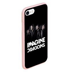 Чехол iPhone 7/8 матовый Imagine Dragons: Boy Band, цвет: 3D-светло-розовый — фото 2