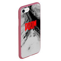 Чехол iPhone 7/8 матовый DOOM: Gray Fog, цвет: 3D-малиновый — фото 2