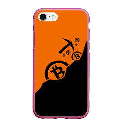 Чехол iPhone 7/8 матовый Bitcoin Mining