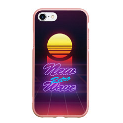 Чехол iPhone 7/8 матовый New Retro Wave, цвет: 3D-светло-розовый