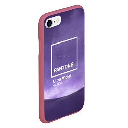 Чехол iPhone 7/8 матовый Pantone: Ultra Violet Space, цвет: 3D-малиновый — фото 2