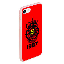 Чехол iPhone 7/8 матовый Сделано в СССР 1987, цвет: 3D-светло-розовый — фото 2