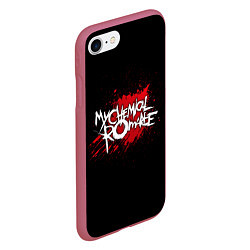 Чехол iPhone 7/8 матовый My Chemical Romance: Blood, цвет: 3D-малиновый — фото 2