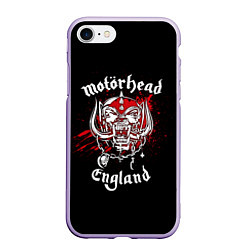 Чехол iPhone 7/8 матовый Motorhead England, цвет: 3D-светло-сиреневый