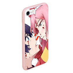 Чехол iPhone 7/8 матовый Darling in the FranXX, цвет: 3D-светло-розовый — фото 2