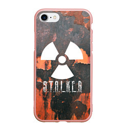 Чехол iPhone 7/8 матовый S.T.A.L.K.E.R: Orange Toxic, цвет: 3D-светло-розовый