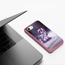 Чехол iPhone 7/8 матовый Violet Pony, цвет: 3D-малиновый — фото 2