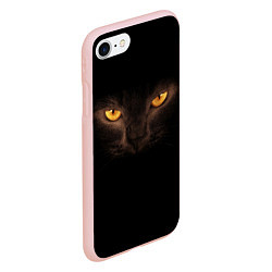 Чехол iPhone 7/8 матовый Кошачий взгляд, цвет: 3D-светло-розовый — фото 2