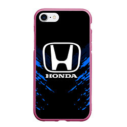 Чехол iPhone 7/8 матовый Honda: Blue Anger, цвет: 3D-малиновый