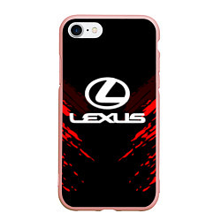 Чехол iPhone 7/8 матовый Lexus: Red Anger, цвет: 3D-светло-розовый