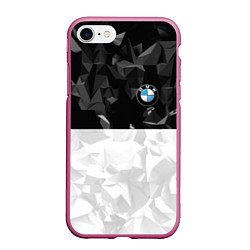 Чехол iPhone 7/8 матовый BMW BLACK COLLECTION, цвет: 3D-малиновый