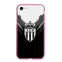 Чехол iPhone 7/8 матовый FC Monaco: Black Style, цвет: 3D-малиновый