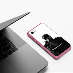 Чехол iPhone 7/8 матовый Tom Clancys Soldier, цвет: 3D-малиновый — фото 2