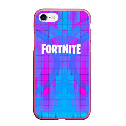 Чехол iPhone 7/8 матовый Fortnite: Acid Neon, цвет: 3D-малиновый