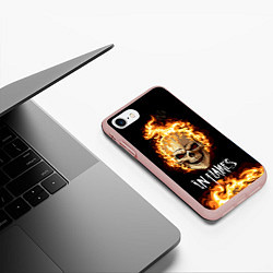 Чехол iPhone 7/8 матовый In Flames, цвет: 3D-светло-розовый — фото 2