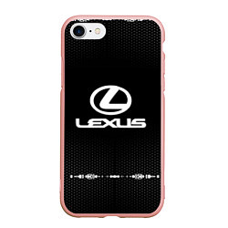 Чехол iPhone 7/8 матовый Lexus: Black Abstract, цвет: 3D-светло-розовый