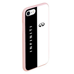 Чехол iPhone 7/8 матовый Infiniti: Black & White, цвет: 3D-светло-розовый — фото 2