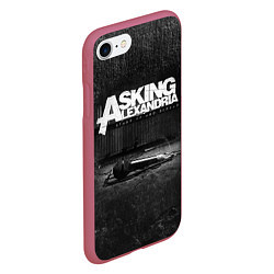 Чехол iPhone 7/8 матовый Asking Alexandria: Black Micro, цвет: 3D-малиновый — фото 2