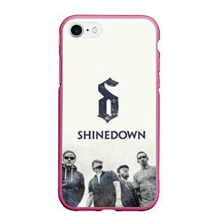 Чехол iPhone 7/8 матовый Shinedown Band, цвет: 3D-малиновый