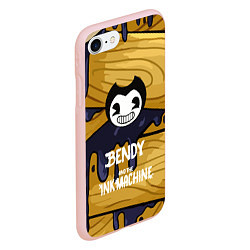 Чехол iPhone 7/8 матовый Bendy and the Ink Machine, цвет: 3D-светло-розовый — фото 2