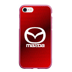 Чехол iPhone 7/8 матовый Mazda: Red Carbon