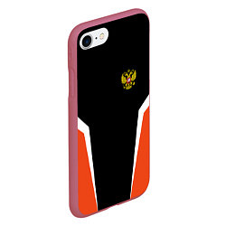 Чехол iPhone 7/8 матовый Russia: Orange Sport, цвет: 3D-малиновый — фото 2