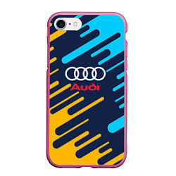 Чехол iPhone 7/8 матовый Audi: Colour Sport, цвет: 3D-малиновый