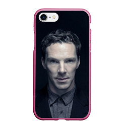 Чехол iPhone 7/8 матовый Benedict Cumberbatch, цвет: 3D-малиновый