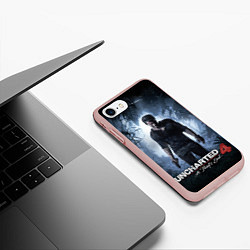 Чехол iPhone 7/8 матовый Uncharted 4: A Thief's End, цвет: 3D-светло-розовый — фото 2