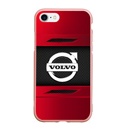 Чехол iPhone 7/8 матовый Volvo Sport, цвет: 3D-светло-розовый