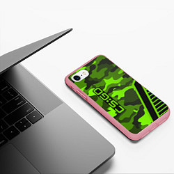 Чехол iPhone 7/8 матовый CS:GO Light Green Camo, цвет: 3D-баблгам — фото 2