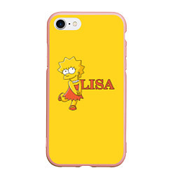 Чехол iPhone 7/8 матовый Lisa Simpson, цвет: 3D-светло-розовый