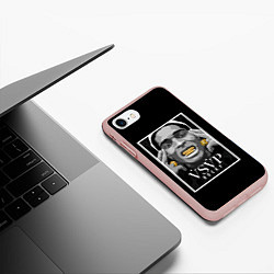 Чехол iPhone 7/8 матовый ASAP Rocky: Gold Edition, цвет: 3D-светло-розовый — фото 2