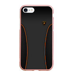 Чехол iPhone 7/8 матовый Lamborghini Style, цвет: 3D-светло-розовый
