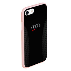 Чехол iPhone 7/8 матовый Audi Carbon, цвет: 3D-светло-розовый — фото 2