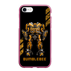 Чехол iPhone 7/8 матовый Bumblebee Auto, цвет: 3D-малиновый