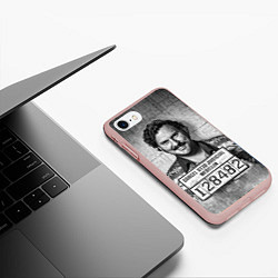 Чехол iPhone 7/8 матовый Пабло Эскобар, цвет: 3D-светло-розовый — фото 2