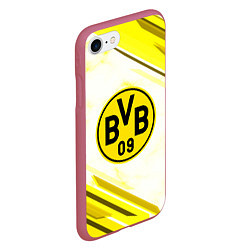 Чехол iPhone 7/8 матовый Borussia, цвет: 3D-малиновый — фото 2