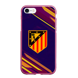 Чехол iPhone 7/8 матовый Atletico Madrid, цвет: 3D-малиновый