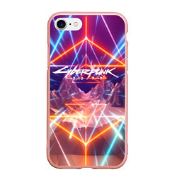 Чехол iPhone 7/8 матовый Cyberpunk 2077: Neon Lines