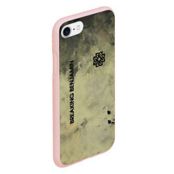 Чехол iPhone 7/8 матовый Breaking Benjamin, цвет: 3D-светло-розовый — фото 2