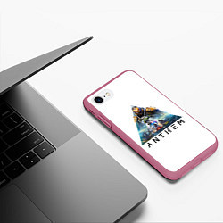 Чехол iPhone 7/8 матовый ANTHEM Planet, цвет: 3D-малиновый — фото 2