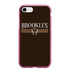 Чехол iPhone 7/8 матовый Brooklyn Style, цвет: 3D-малиновый