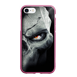 Чехол iPhone 7/8 матовый Darksiders Skull, цвет: 3D-малиновый