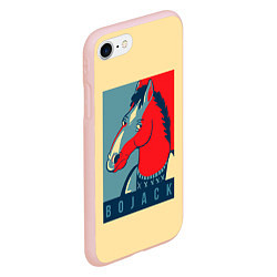 Чехол iPhone 7/8 матовый BoJack Obey, цвет: 3D-светло-розовый — фото 2