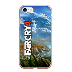 Чехол iPhone 7/8 матовый Far Cry 4: Ice Mountains, цвет: 3D-светло-розовый