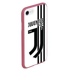 Чехол iPhone 7/8 матовый Exclusive: Juve Ronaldo, цвет: 3D-малиновый — фото 2