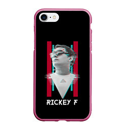 Чехол iPhone 7/8 матовый Rickey F: Glitch, цвет: 3D-малиновый