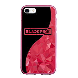 Чехол iPhone 7/8 матовый Black Pink: Pink Polygons