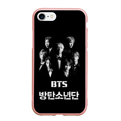 Чехол iPhone 7/8 матовый BTS Group, цвет: 3D-светло-розовый